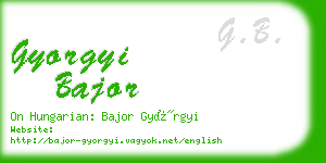 gyorgyi bajor business card